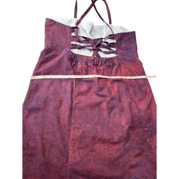 Handmade Hemp Organic Cotton Dress Knee LengthEmbroidered Boho Lagenlook Woodsy - Picture 15 of 16